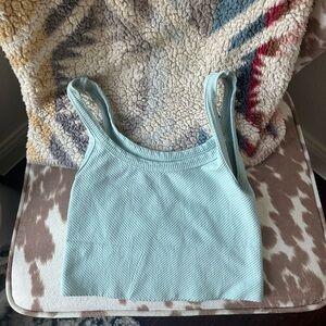 TEAL CROPPED TANK TOP